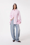 CAMICIA MANICA LUNGA CON APERTURA SUL RETRO IN POPELINE