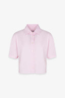 CAMICIA A MEZZA MANICA IN POPELINE DI COTONE