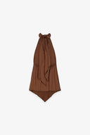 TOP A FAZZOLETTO COLLO HALTER IN RASO