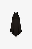 TOP A FAZZOLETTO COLLO HALTER IN RASO