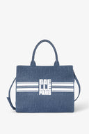 MAXI SHOPPER BANDA LOGO DENIM