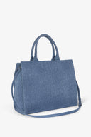 MAXI SHOPPER BANDA LOGO DENIM