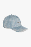 CAPPELLO VISIERA DENIM PLACCHETTA METALLO