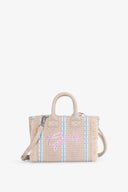 MINI SHOPPER RICAMO FIRMA ROSA