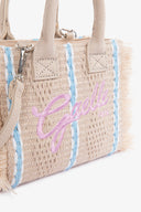 MINI SHOPPER RICAMO FIRMA ROSA