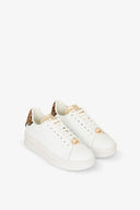 SNAKERS ADDICT IN ACTION LEATHER CON INSERTO ANIMALIER E PASSALACCIO LOGATO