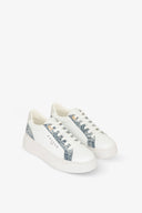 SNEAKERS NEW ADDICT IN ACTION LEATHER CON INSERTI IN JEANS