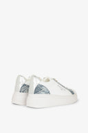 SNEAKERS NEW ADDICT IN ACTION LEATHER CON INSERTI IN JEANS