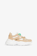 SNEAKERS RUNNING IN MESH CON INSERTI SUEDE E DOPPIO LACCIO