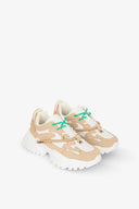 SNEAKERS RUNNING IN MESH CON INSERTI SUEDE E DOPPIO LACCIO