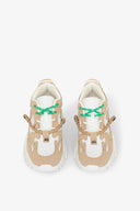 SNEAKERS RUNNING IN MESH CON INSERTI SUEDE E DOPPIO LACCIO