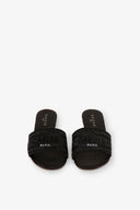 SANDALO FLAT IN SATIN CON STRASS