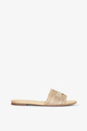 SANDALO FLAT IN SATIN CON STRASS