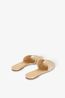 SANDALO FLAT IN SATIN CON STRASS