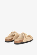 SANDALO IN RAFFIA CON DOPPIA FIBBIA