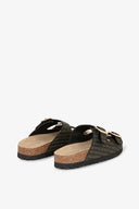 SANDALO IN RAFFIA CON DOPPIA FIBBIA