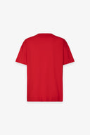 T-SHIRT PARICOLLO MEZZA MANICA IN JERSEY CON RICAMO TRAFORATO