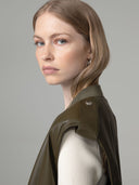 GILET ZIPPATO IN ECOPELLE