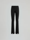 Leggings in punto roma con spacchetti