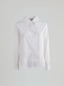 Slim fit poplin shirt with logo embroidery