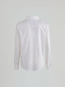 Slim fit poplin shirt with logo embroidery