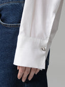 CAMICIA REGULAR CON LOGO STRASS