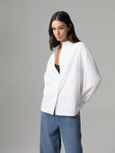 CAMICIA REGULAR CON LOGO STRASS