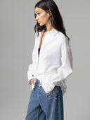 CAMICIA REGULAR CON LOGO STRASS