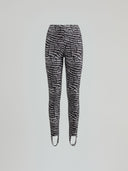Printed leggings with gaiter