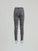 Printed leggings with gaiter