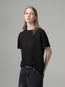 T-SHIRT PARICOLLO MEZZA MANICA CON LOGO EMBOSSED
