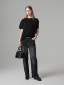 T-SHIRT PARICOLLO MEZZA MANICA CON LOGO EMBOSSED