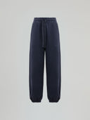 PANTALONE IN FELPA CON POLSINO E RICAMO LOGO