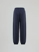 PANTALONE IN FELPA CON POLSINO E RICAMO LOGO