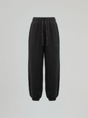 PANTALONE IN FELPA CON POLSINO E RICAMO LOGO