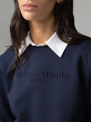 FELPA PARICOLLO MANICA LUNGA CON LOGO EMBOSSED