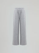 PANTALONE STRAIGHT IN FELPA CON RICAMO LOGO