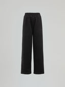 PANTALONE STRAIGHT IN FELPA CON RICAMO LOGO