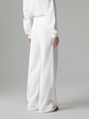 PANTALONE STRAIGHT IN FELPA CON RICAMO LIOGO E TASCHE LATERALI