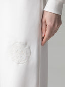 PANTALONE STRAIGHT IN FELPA CON RICAMO LIOGO E TASCHE LATERALI