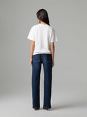 T-SHIRT IN JESEY PARICOLLO MEZZA MANICA CON APPLICAZIONE LOGO DAVANTI
