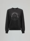 FELPA PARICOLLO MANICA LUNGA CON STAMPA LOGO STRASS