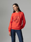 FELPA PARICOLLO MANICA LUNGA CON STAMPA LOGO STRASS