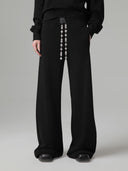 PANTALONE IN FELPA CON COULISSE GIOIELLO E RICAMO LOGO