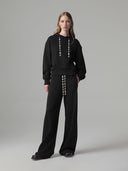 PANTALONE IN FELPA CON COULISSE GIOIELLO E RICAMO LOGO