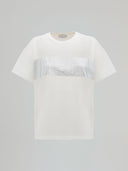 T-SHIRT PARICCOLO MEZZA MANICA CON APPLICAZIONE STRASS