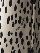 PANTALONE IN FELPA GAMBA LARGA CON STAMPA MACULA ALLOVER