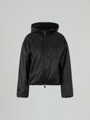 Giubbino bomber in ecopelle con personalizzazione logo lato cuore