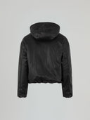 Giubbino bomber in ecopelle con personalizzazione logo lato cuore