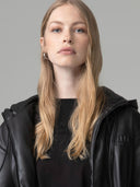 GIUBBINO BOMBER IN ECOPELLE CON PERSONALIZZAZIONE LOGO LATO CUORE